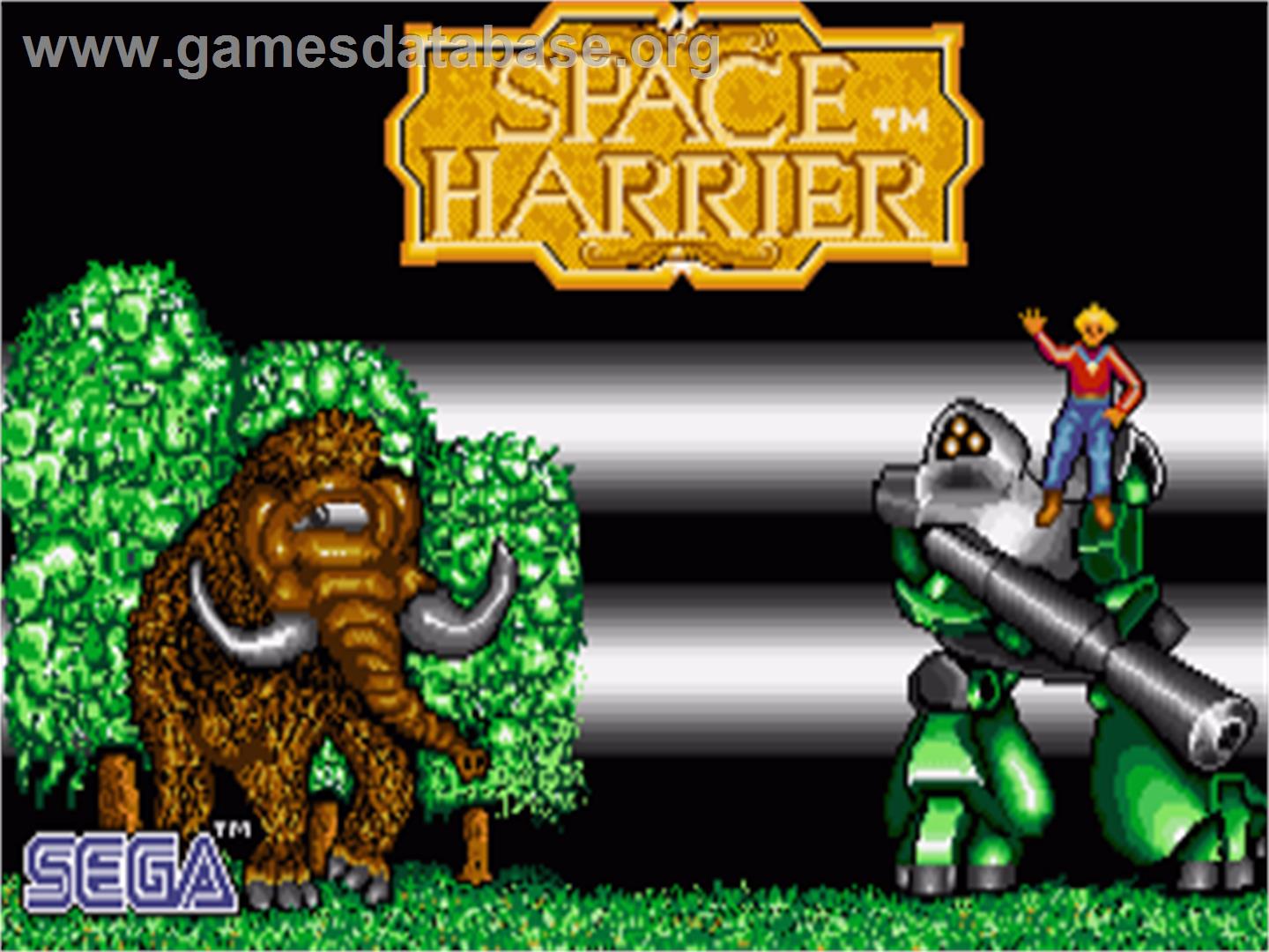 Space Harrier - Commodore Amiga - Artwork - Title Screen