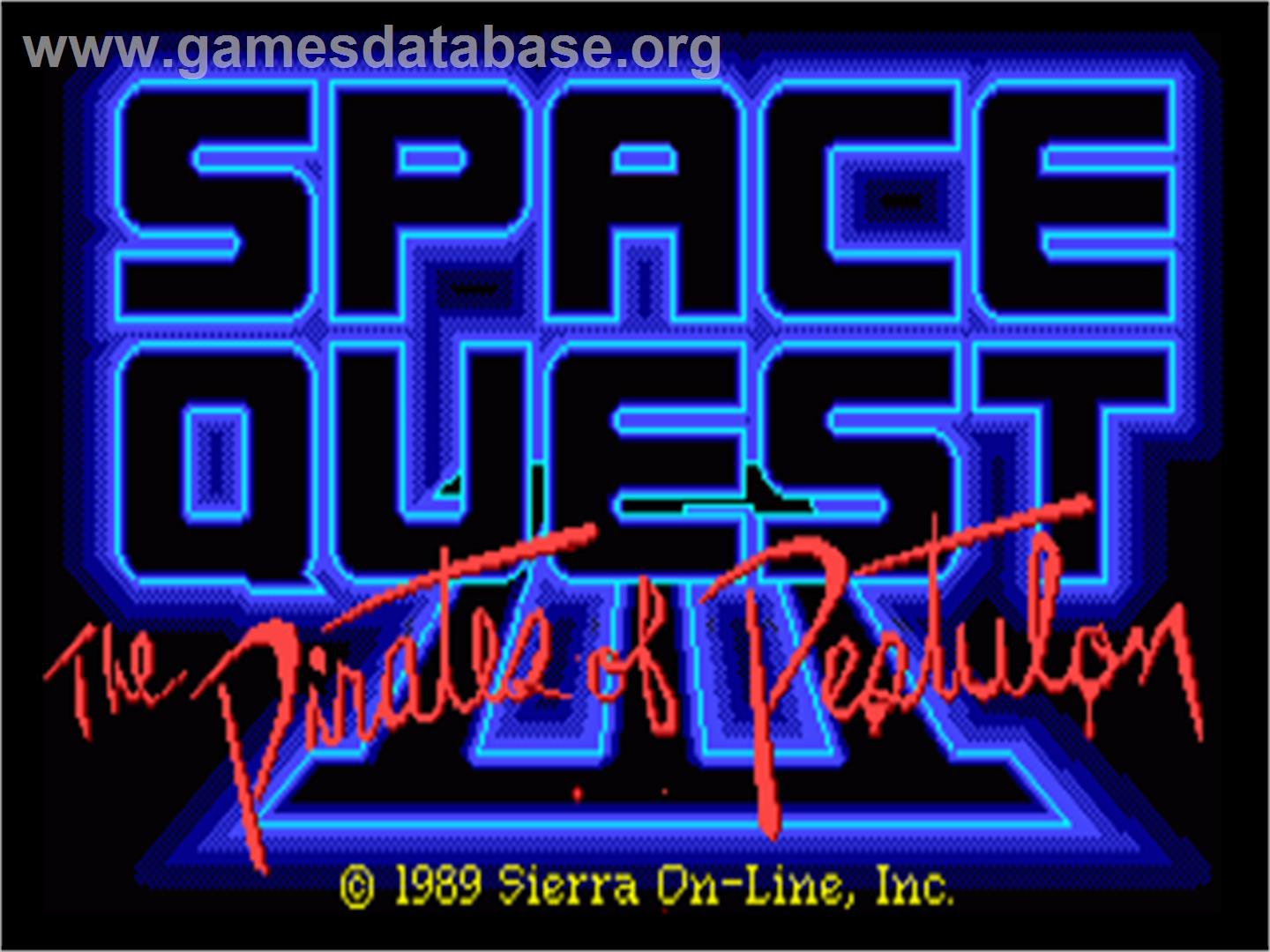 Space Quest III: The Pirates of Pestulon - Commodore Amiga - Artwork - Title Screen