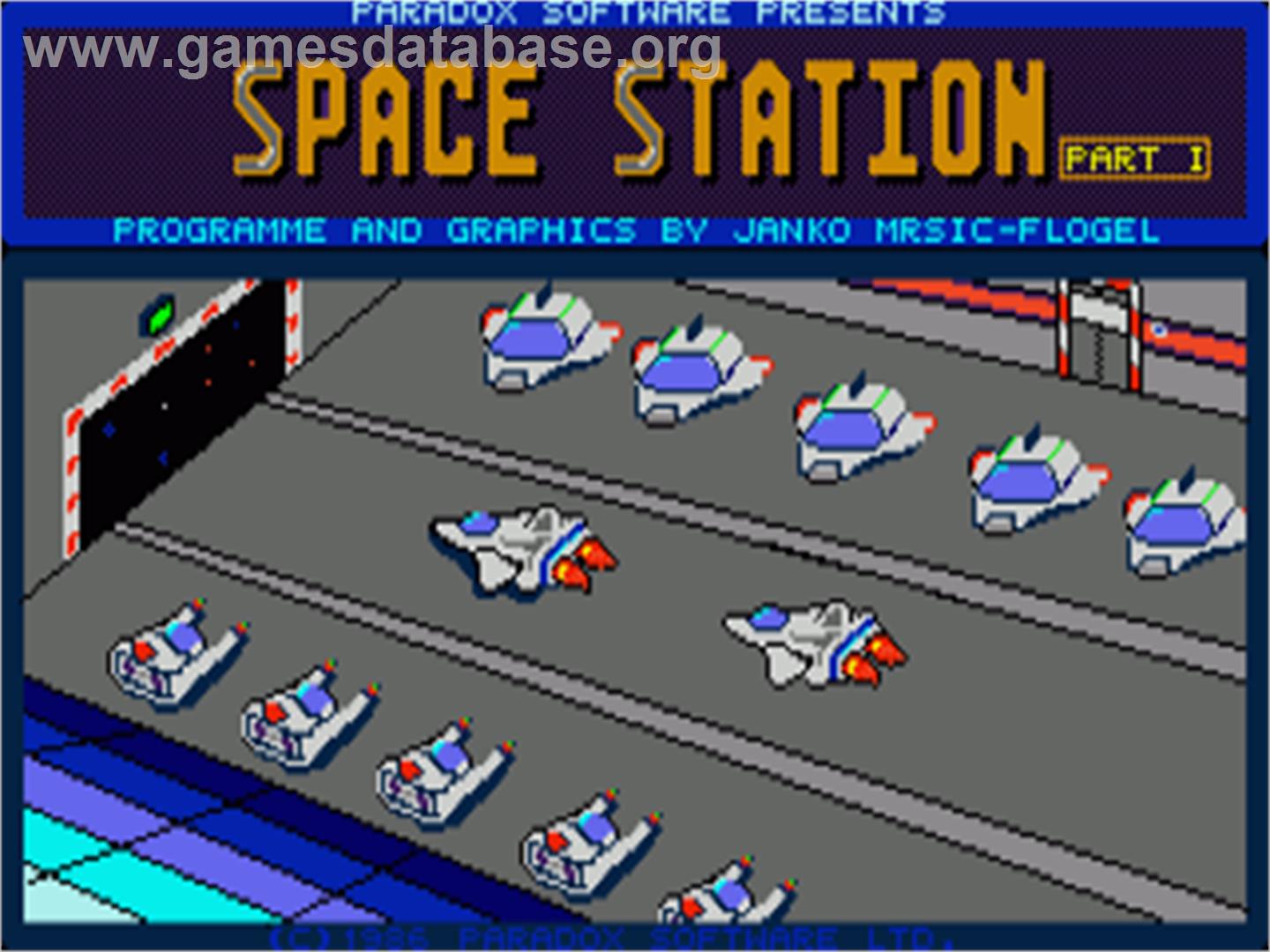 Space Station - Commodore Amiga - Artwork - Title Screen