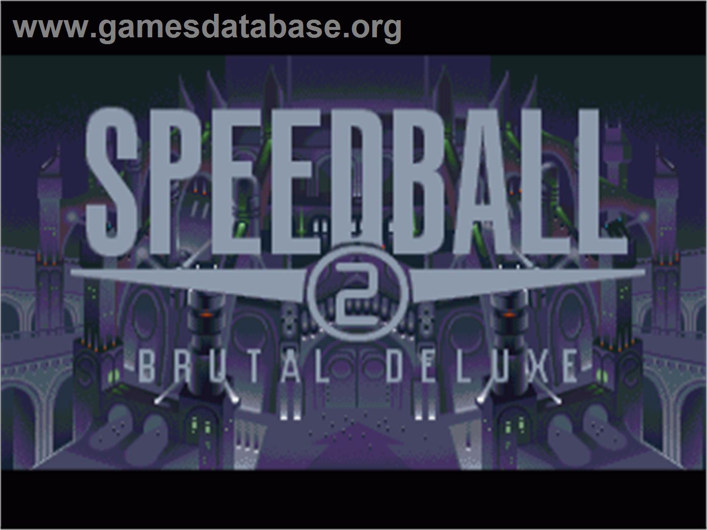 Speedball 2: Brutal Deluxe - Commodore Amiga - Artwork - Title Screen