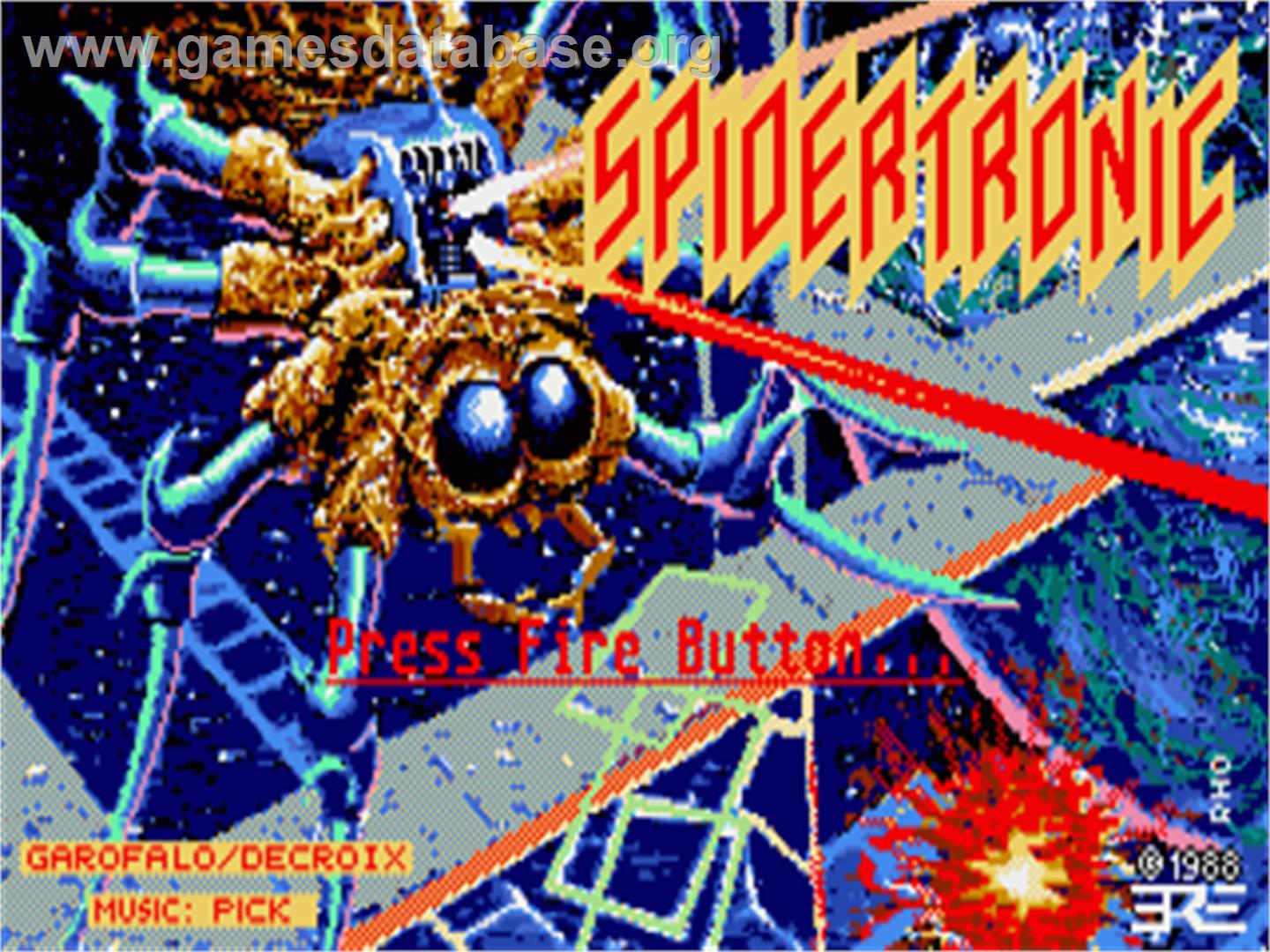 Spidertronic - Commodore Amiga - Artwork - Title Screen