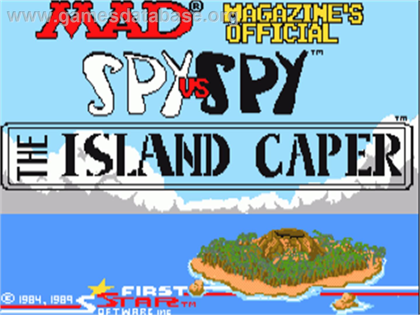 Spy vs. Spy II: The Island Caper - Commodore Amiga - Artwork - Title Screen