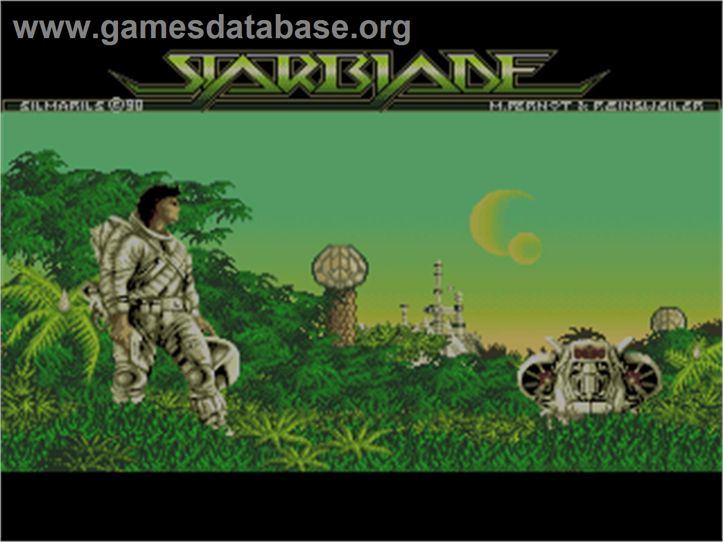 Starblade - Commodore Amiga - Artwork - Title Screen