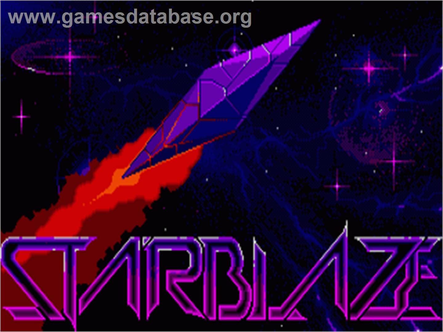 Starblaze - Commodore Amiga - Artwork - Title Screen