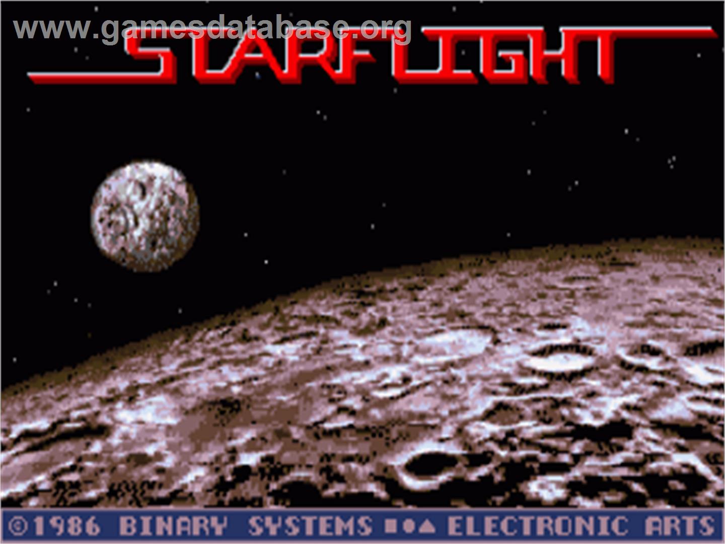 Starflight - Commodore Amiga - Artwork - Title Screen