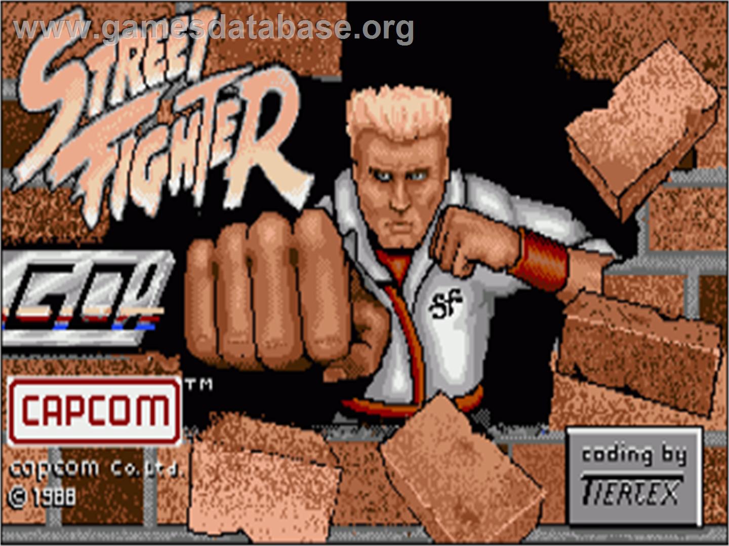 Street Fighter - Commodore Amiga - Artwork - Title Screen