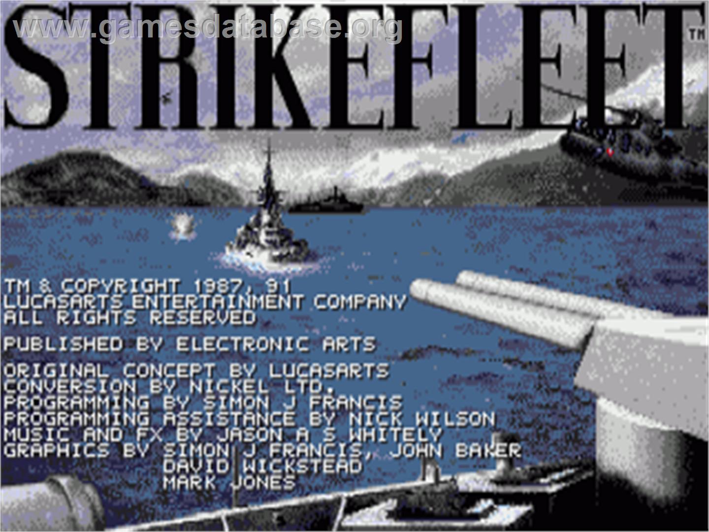 Strike Fleet - Commodore Amiga - Artwork - Title Screen