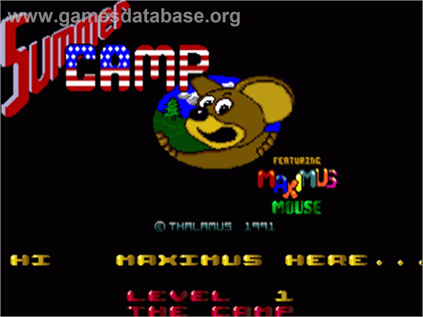 Summer Camp - Commodore Amiga - Artwork - Title Screen