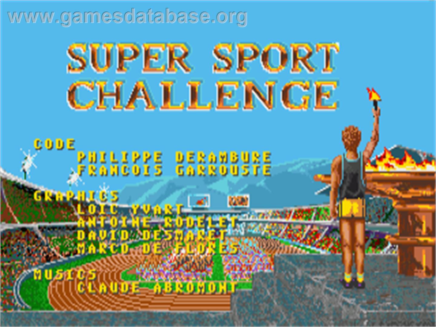 Super Sport Challenge - Commodore Amiga - Artwork - Title Screen