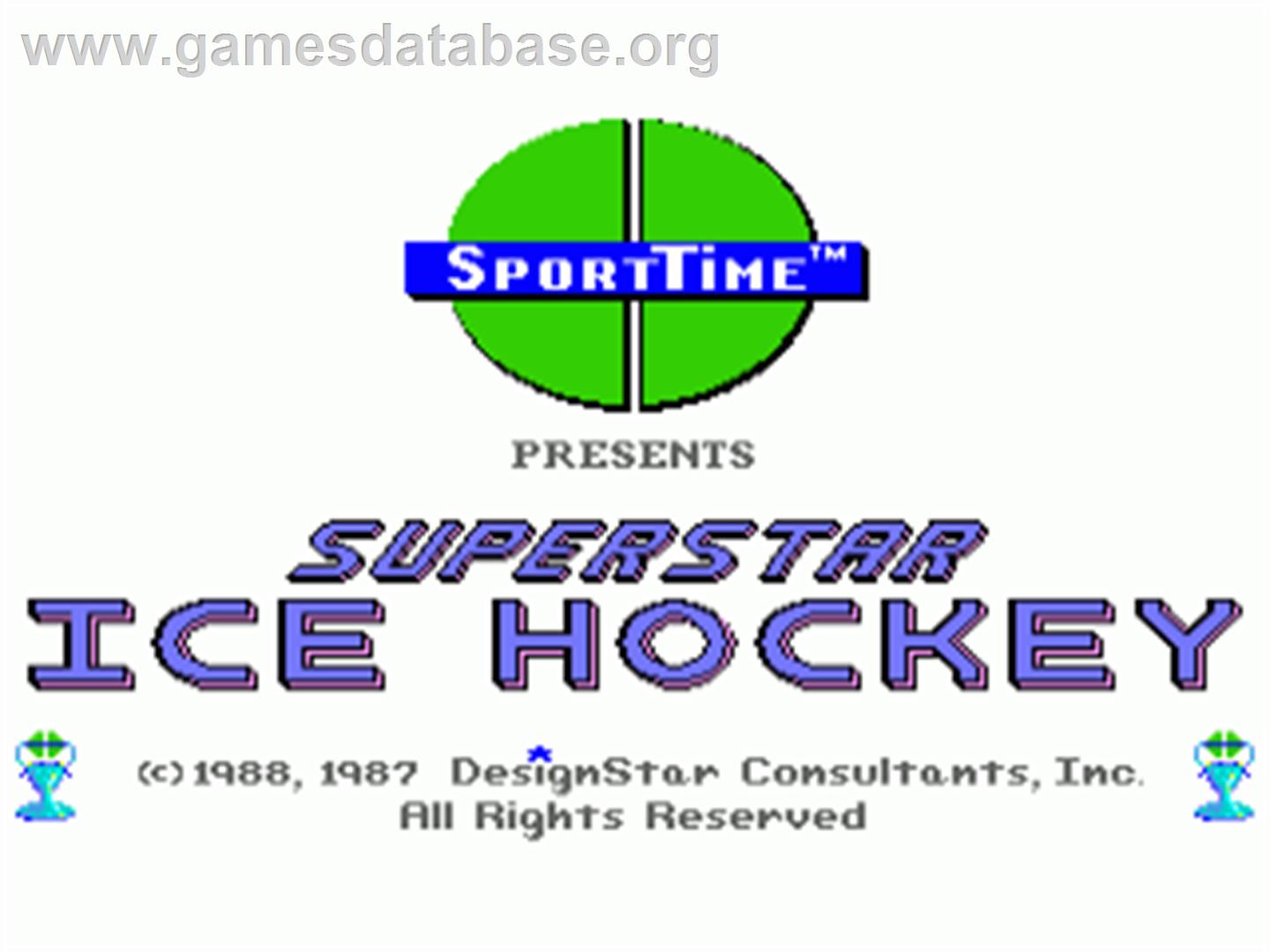 Superstar Ice Hockey - Commodore Amiga - Artwork - Title Screen