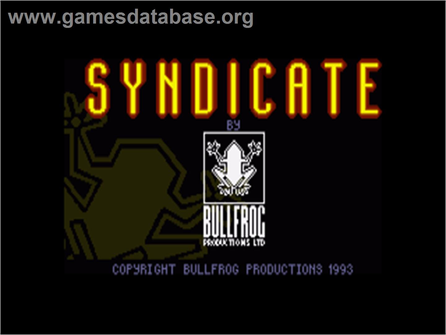 Syndicate - Commodore Amiga - Artwork - Title Screen