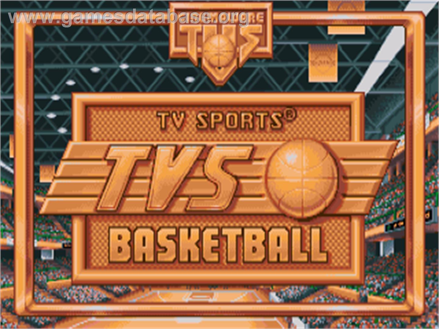 TV Sports: Basketball - Commodore Amiga - Artwork - Title Screen