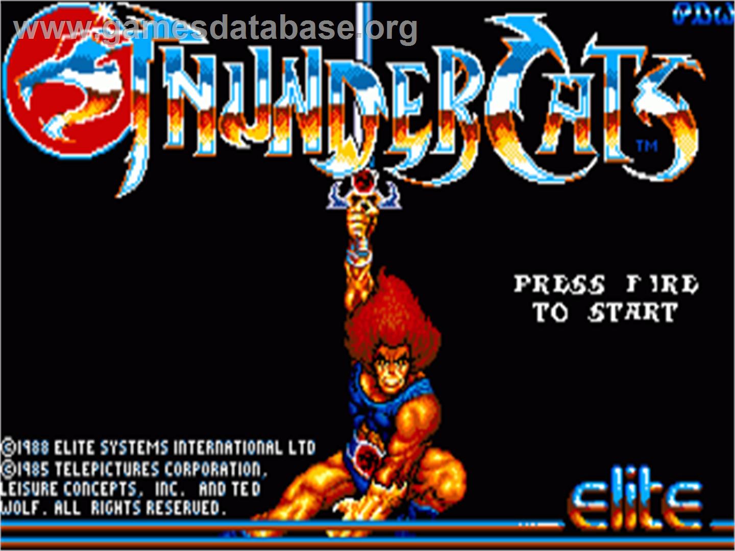 Thunder Cats - Commodore Amiga - Artwork - Title Screen