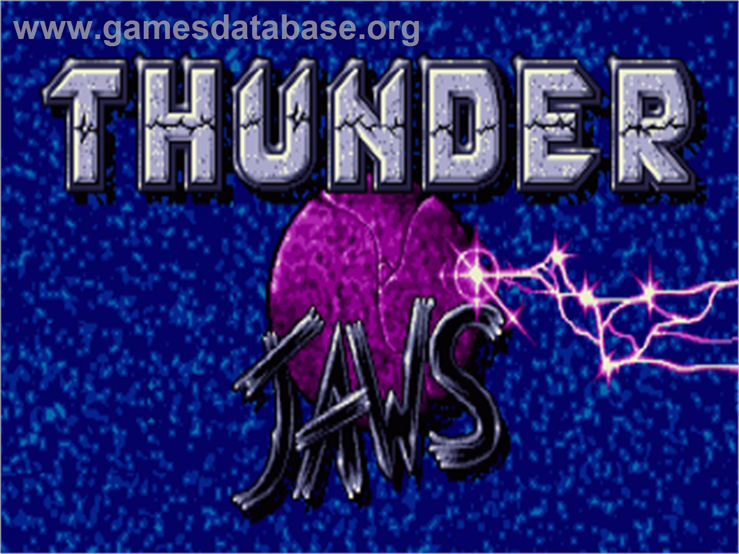 Thunder Jaws - Commodore Amiga - Artwork - Title Screen