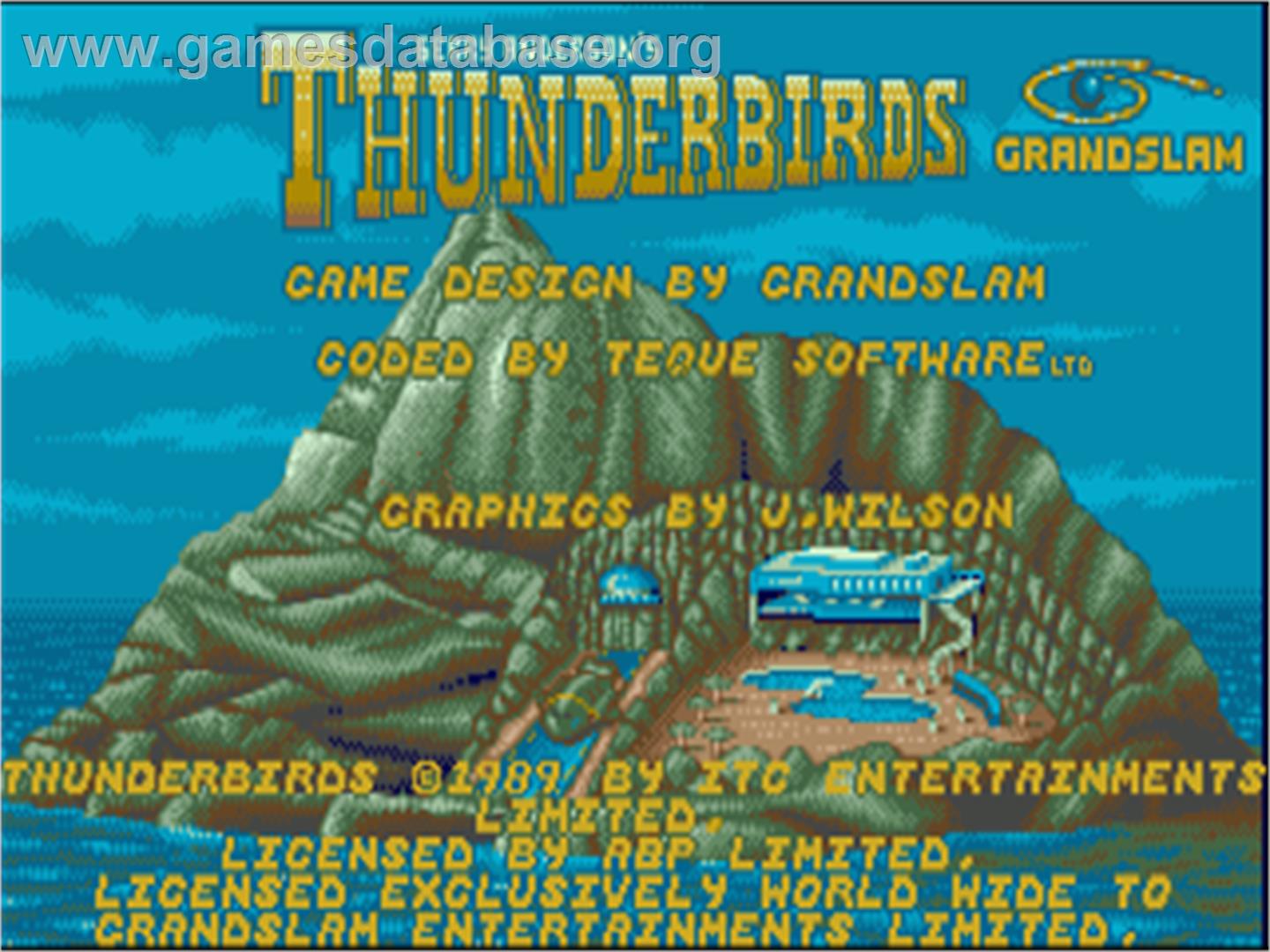 Thunderbirds - Commodore Amiga - Artwork - Title Screen