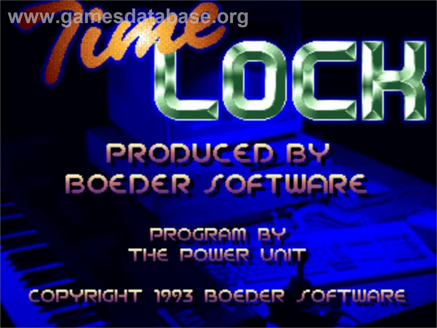 Time Lock - Commodore Amiga - Artwork - Title Screen