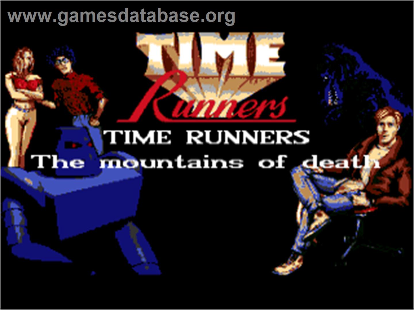 Time Runners 20 - The Mountains Of Death - Commodore Amiga - Artwork - Title Screen