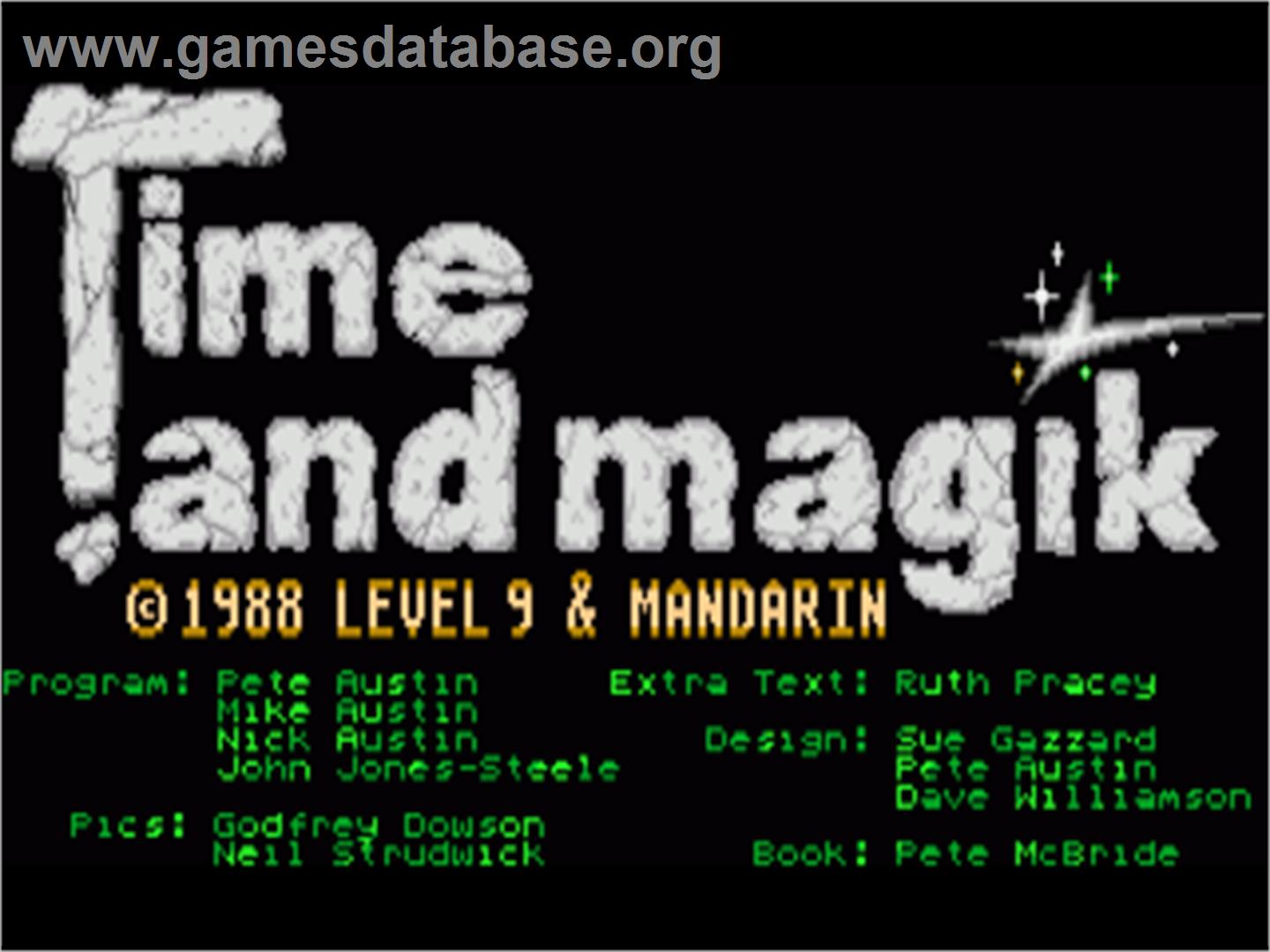Time and Magik: The Trilogy - Commodore Amiga - Artwork - Title Screen