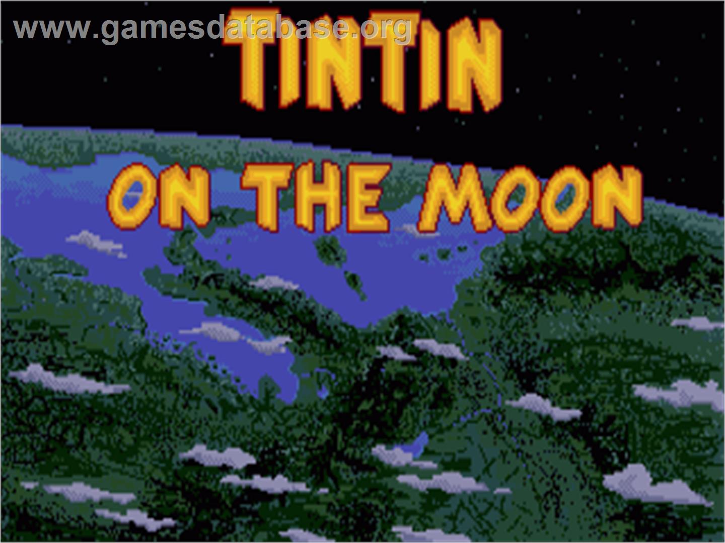 Tintin on the Moon - Commodore Amiga - Artwork - Title Screen