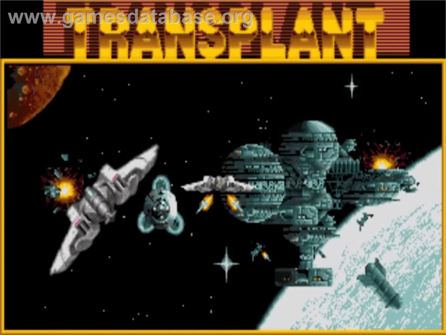 Transplant - Commodore Amiga - Artwork - Title Screen