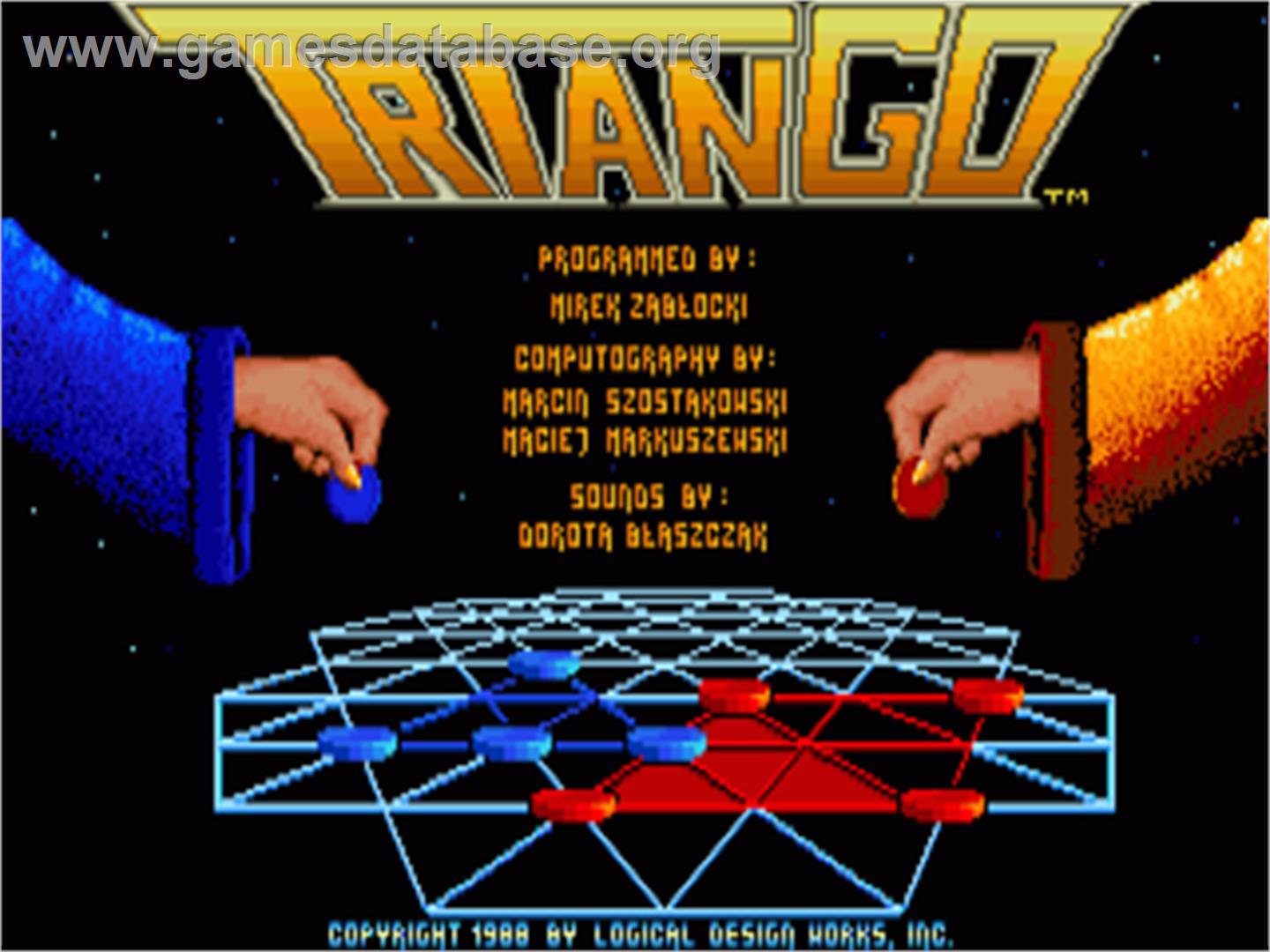 Triango - Commodore Amiga - Artwork - Title Screen