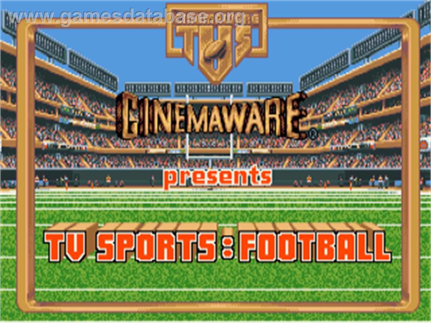 Tv Sports Football - Commodore Amiga - Artwork - Title Screen