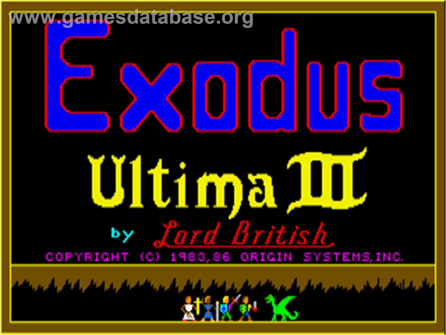 Ultima III: Exodus - Commodore Amiga - Artwork - Title Screen