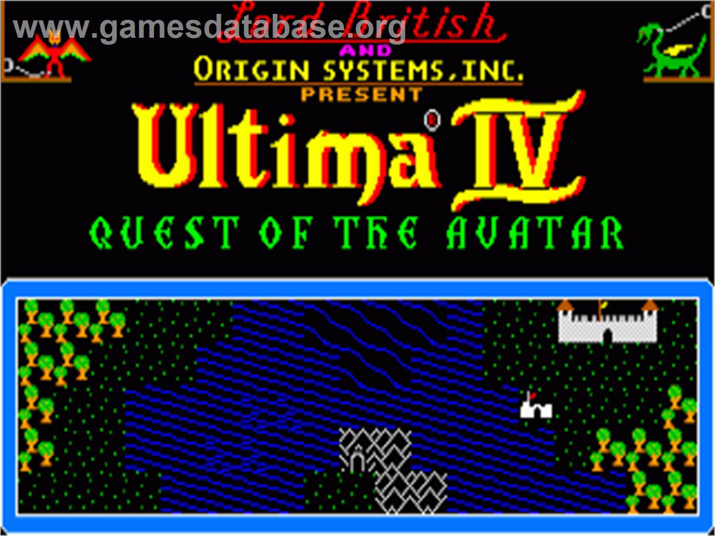 Ultima IV: Quest of the Avatar - Commodore Amiga - Artwork - Title Screen