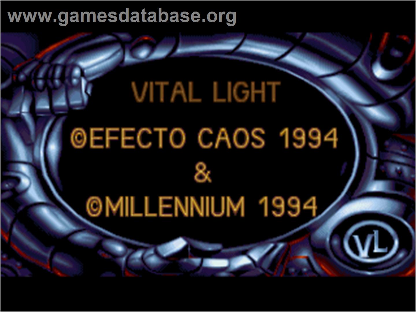 Vital Light - Commodore Amiga - Artwork - Title Screen