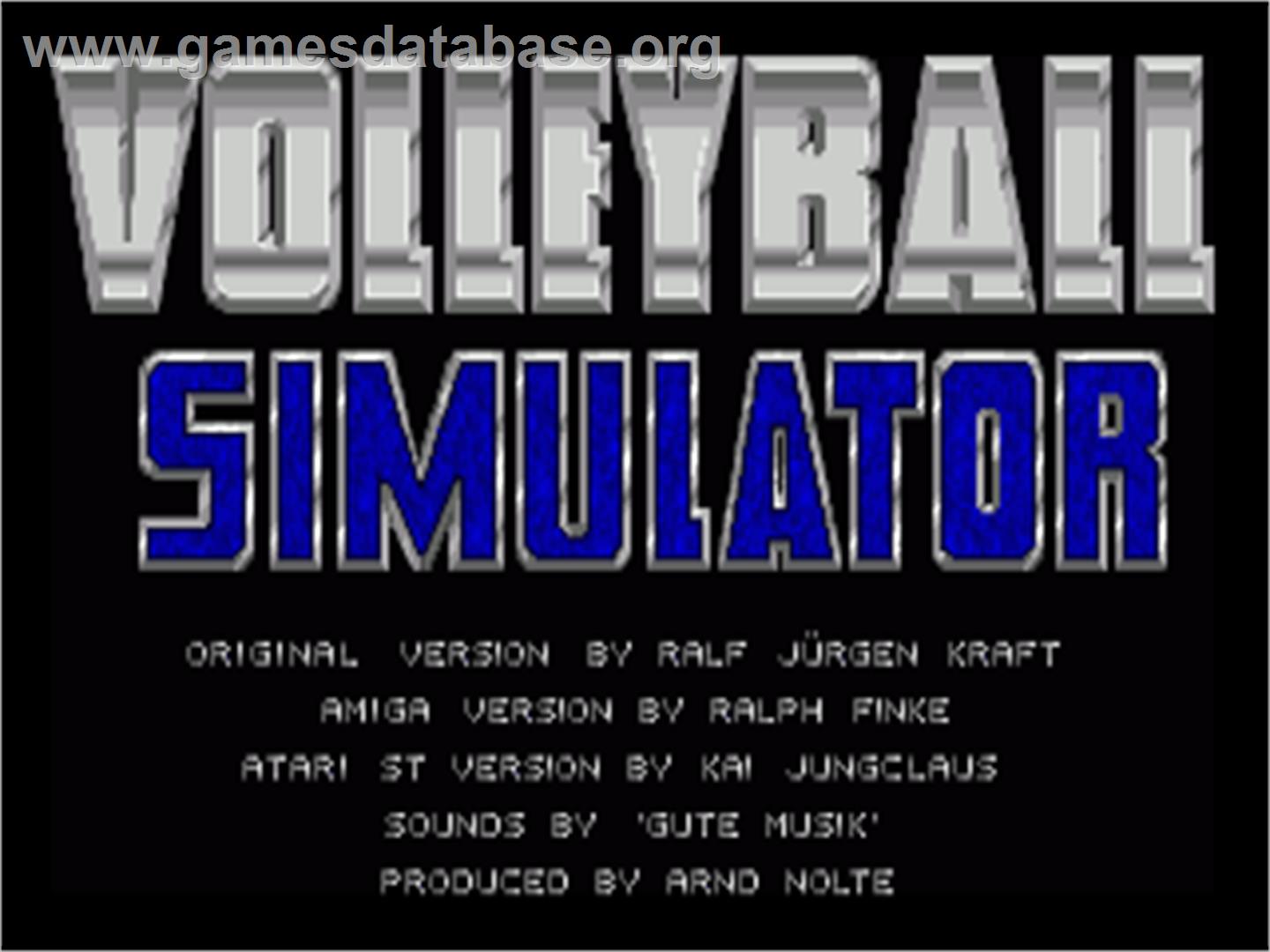 Volleyball Simulator - Commodore Amiga - Artwork - Title Screen