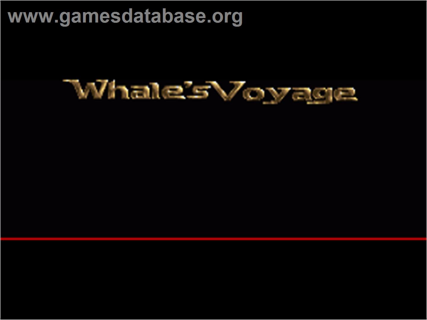 Whale's Voyage - Commodore Amiga - Artwork - Title Screen