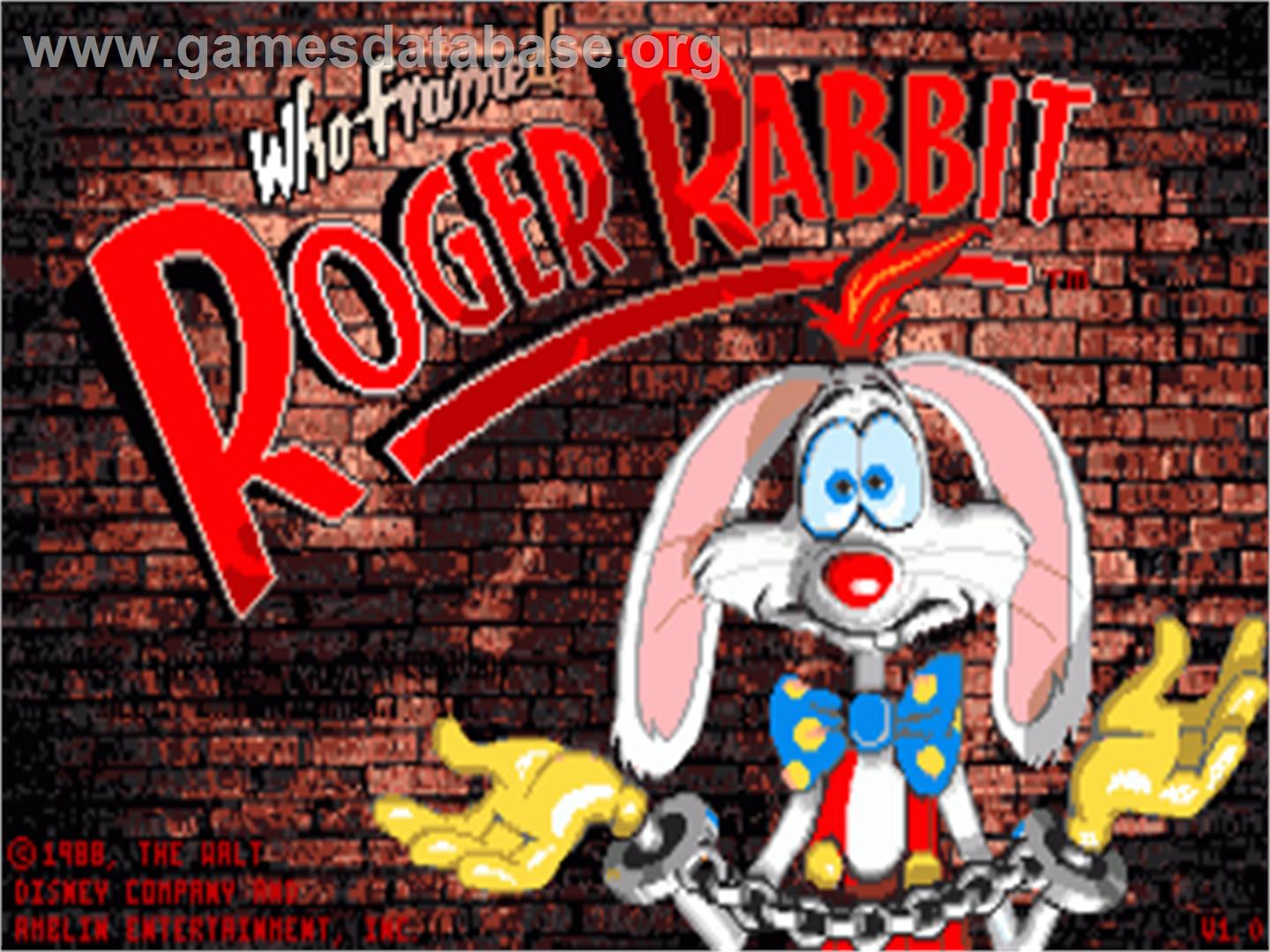 Who Framed Roger Rabbit? - Commodore Amiga - Artwork - Title Screen