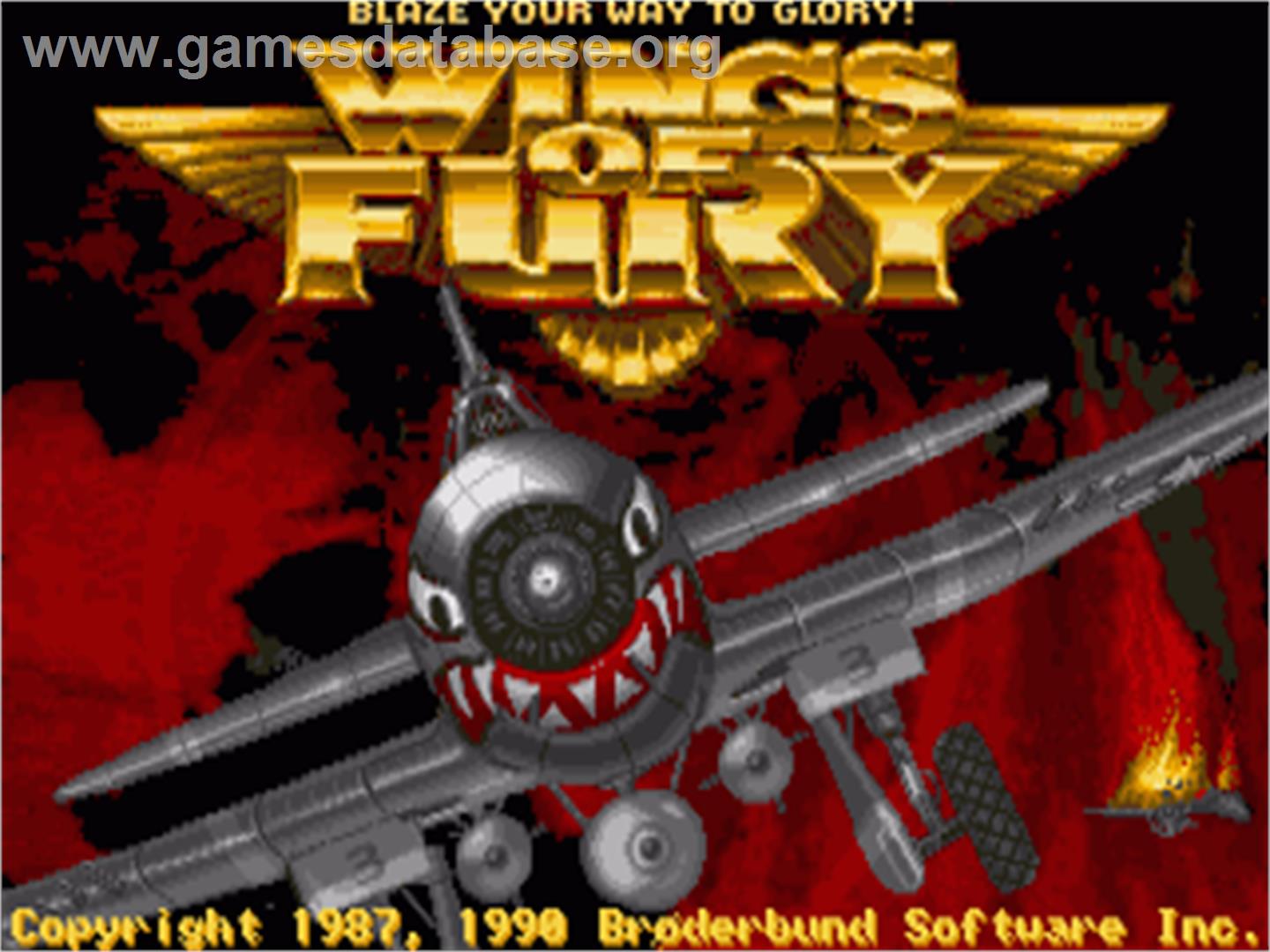 Wings Of Fury - Commodore Amiga - Artwork - Title Screen