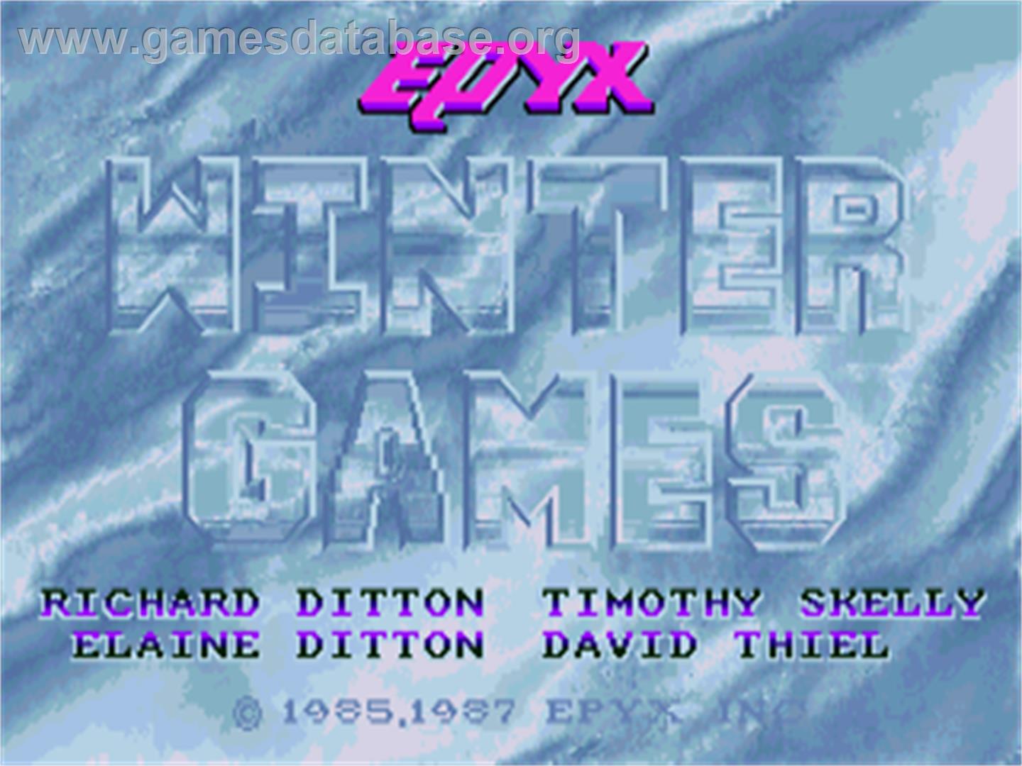 Winter Games - Commodore Amiga - Artwork - Title Screen