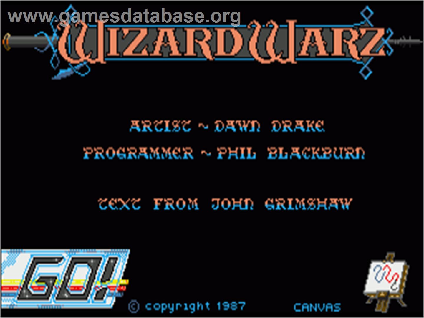 Wizard Warz - Commodore Amiga - Artwork - Title Screen