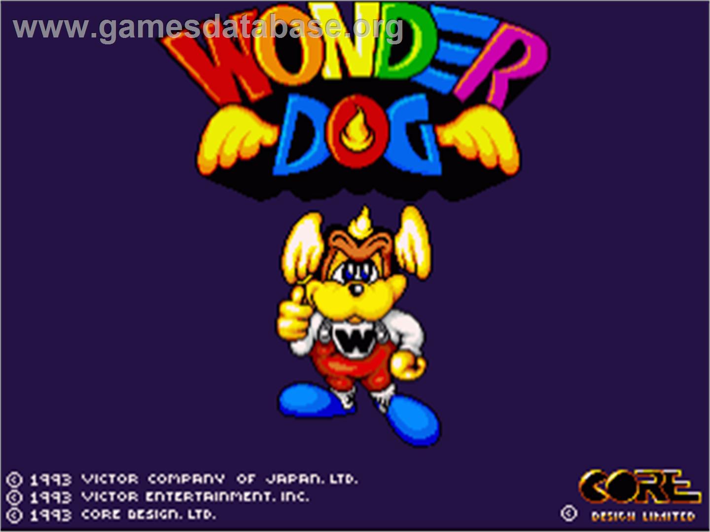 Wonder Dog - Commodore Amiga - Artwork - Title Screen