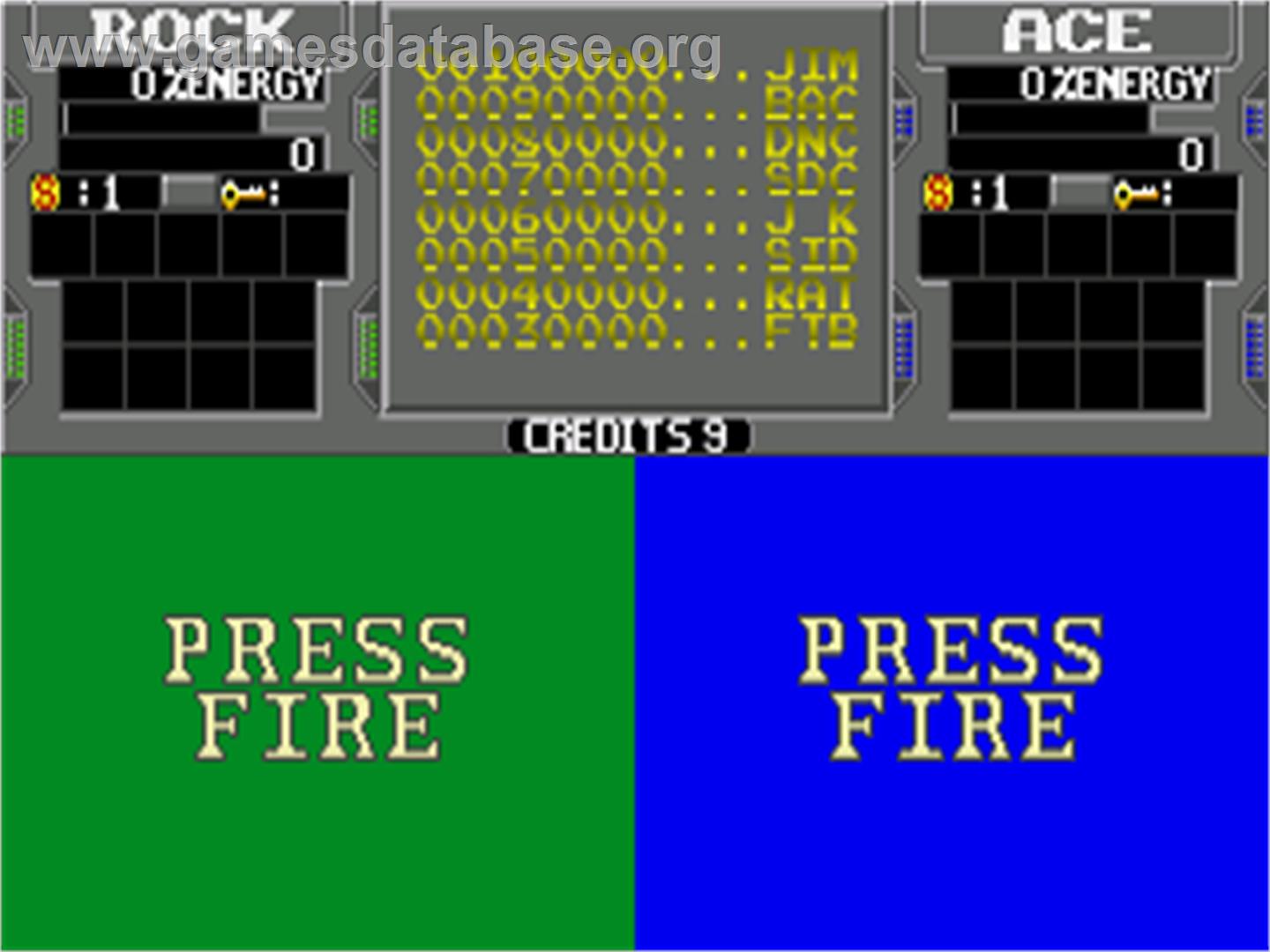 Xybots - Commodore Amiga - Artwork - Title Screen
