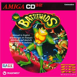 Box cover for Battletoads on the Commodore Amiga CD32.