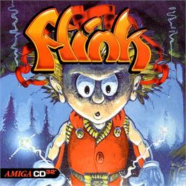 Box cover for Misadventures of Flink on the Commodore Amiga CD32.