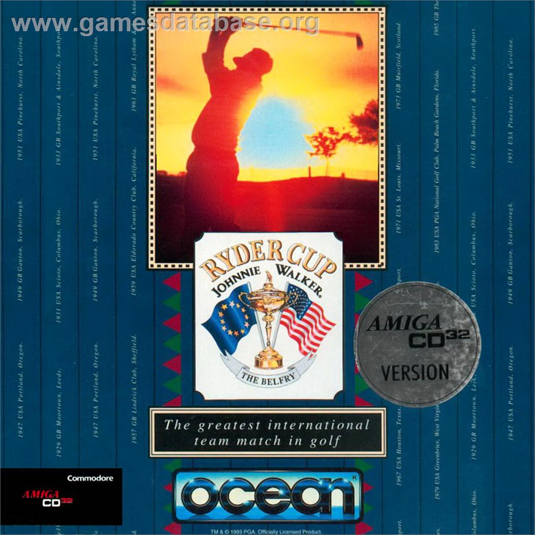 Ryder Cup - Johnnie Walker - Commodore Amiga CD32 - Artwork - Box