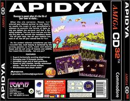 Box back cover for Apidya on the Commodore Amiga CD32.