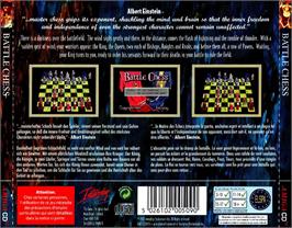 Box back cover for Battle Chess on the Commodore Amiga CD32.