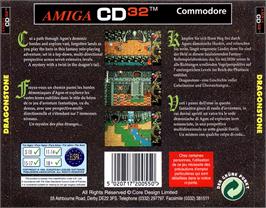 Box back cover for Dragonstone on the Commodore Amiga CD32.