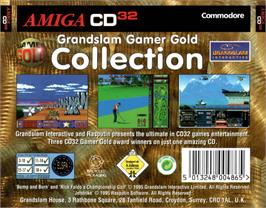 Box back cover for Grandslam Gamer Gold Collection on the Commodore Amiga CD32.