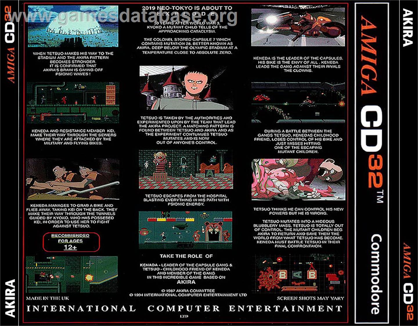 Akira - Commodore Amiga CD32 - Artwork - Box Back