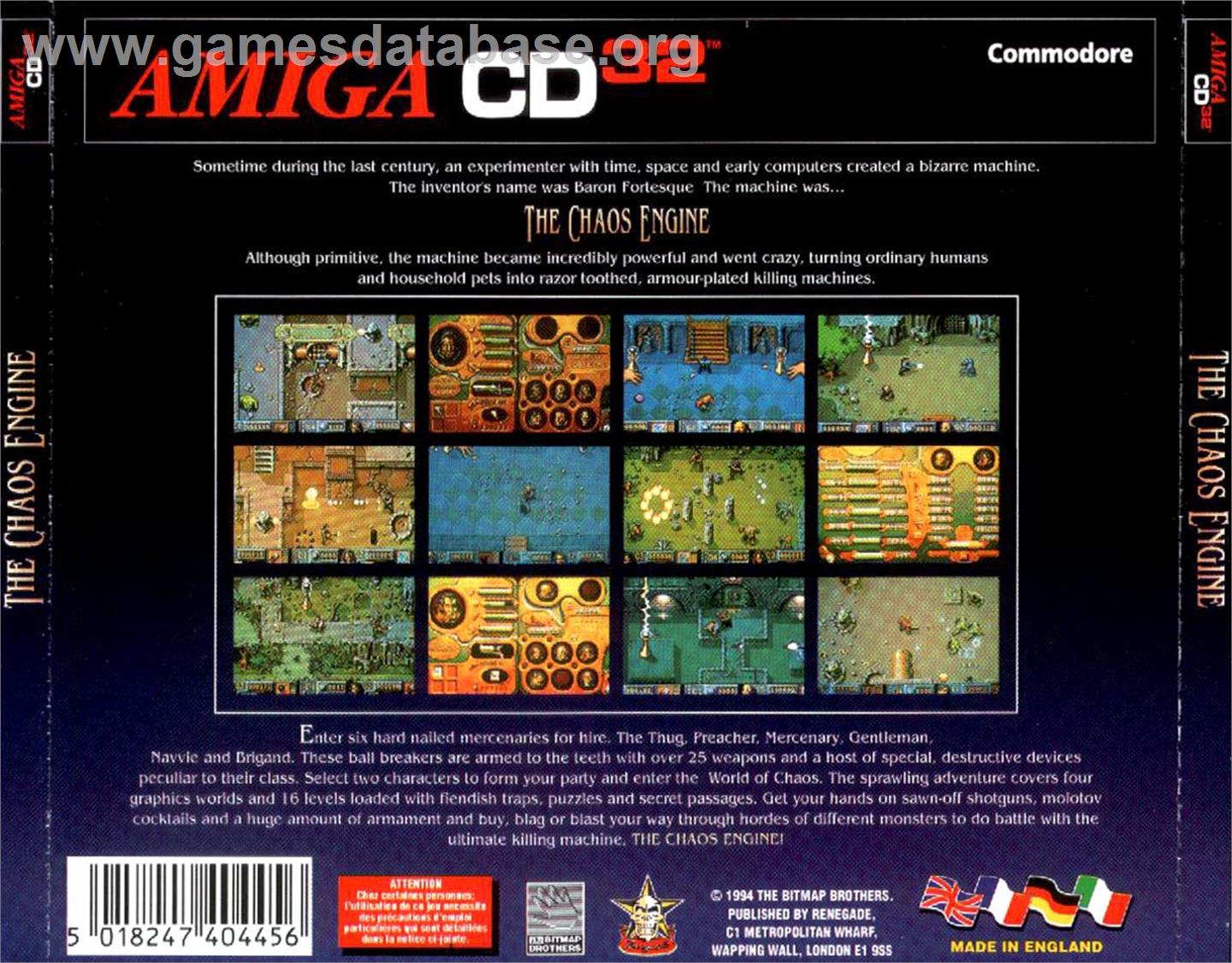 Chaos Engine - Commodore Amiga CD32 - Artwork - Box Back