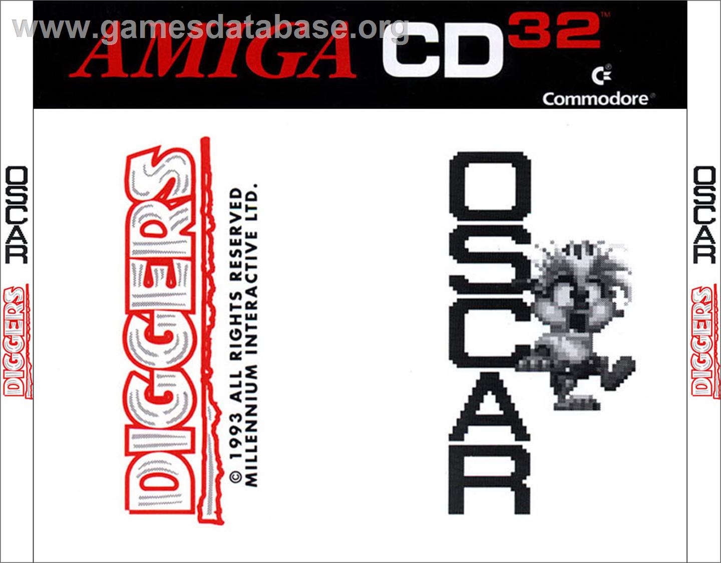 Diggers & Oscar - Commodore Amiga CD32 - Artwork - Box Back