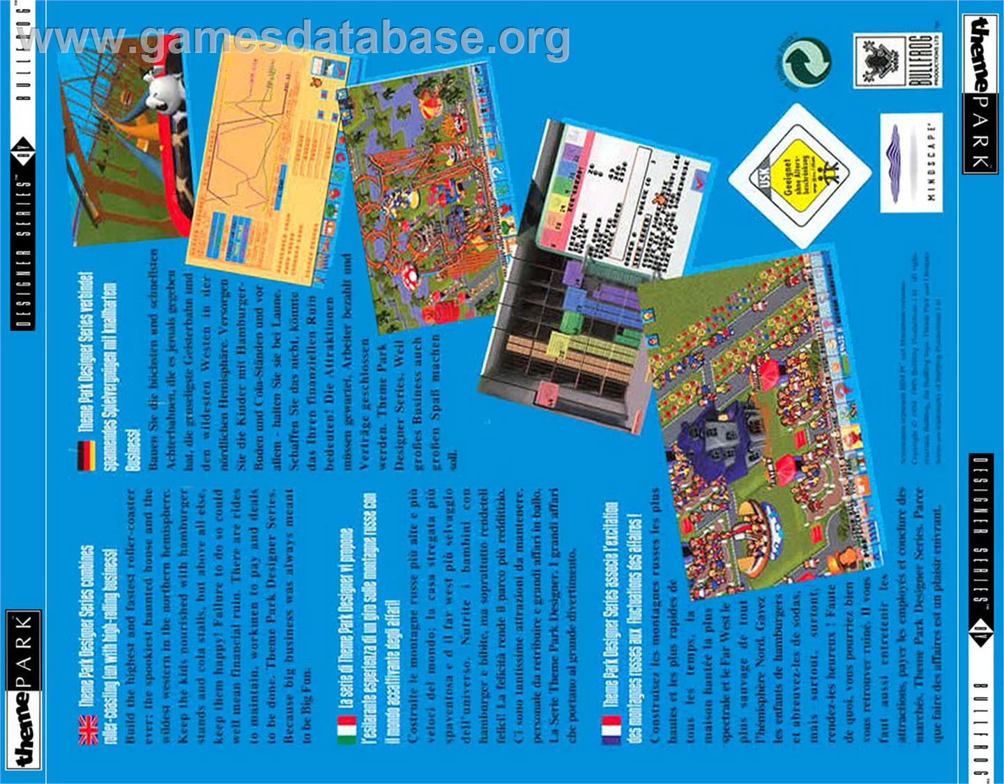 Theme Park - Commodore Amiga CD32 - Artwork - Box Back