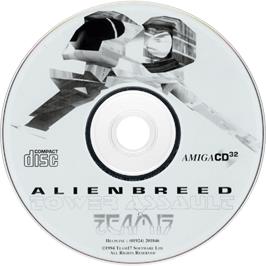 Artwork on the Disc for Alien Breed - Tower Assault on the Commodore Amiga CD32.