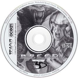 Artwork on the Disc for Alien Breed 3D on the Commodore Amiga CD32.